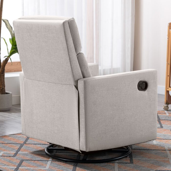 Modern Upholstered Rocker Nursery Chair Plush Glider Swivel Recliner - Image 5