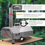 Semi-Automatic Silver 12" Outdoor Pizza Oven Portable Wood Fired - Image 11