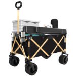 Heavy Duty Folding Wagon Cart for Sand with Big Wheels - Image 12