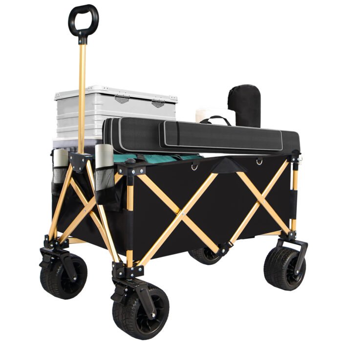 Heavy Duty Folding Wagon Cart for Sand with Big Wheels - Image 12