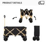 Heavy Duty Folding Wagon Cart for Sand with Big Wheels - Image 11