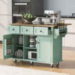 Kitchen trolley with internal storage rack and 3 dining room drawers - Image 2