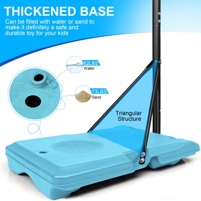 Portable Basketball System with Stable Base and Wheels with height adjustable - Image 5
