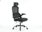High backrest Black mesh office chair with 3D armrests with adjustable headrest - Image 9