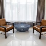 42 Inch Outdoor Concrete Propane gas Fire Pit bowl, Dark Gray