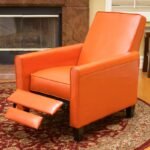 Recliner Push Back Chair for Elegant Home Décor Orange - Image 6