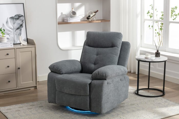 270 degree rotating electric recliner with speaker, LED light and USB+C charging port - Image 17