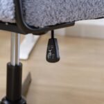 Armless Office Desk Chair No Wheels, Blue - Image 10