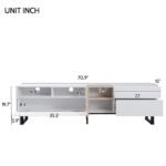 Modern TV Stand and Entertainment Center with Double Storage and Drop Down Door (up to 55") - Image 12