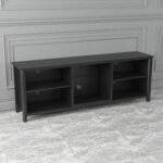 TV Stand Storage Media Console and Entertainment Center, Black - Image 8