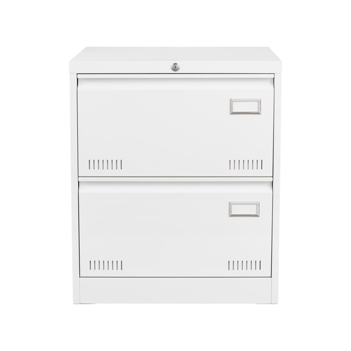 Horizontal 3 drawers file cabinet with 2 drawers and lock - Image 6