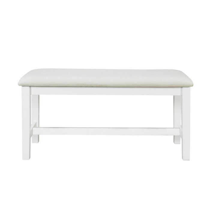 TOPMAX Farmhouse 6-Piece Trestle Dining Table Set with Upholstered Dining Chairs and Bench - Image 15