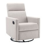 Modern Upholstered Rocker Nursery Chair Plush Glider Swivel Recliner - Image 10