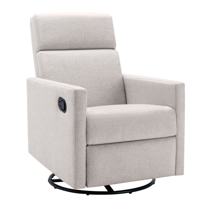 Modern Upholstered Rocker Nursery Chair Plush Glider Swivel Recliner - Image 10