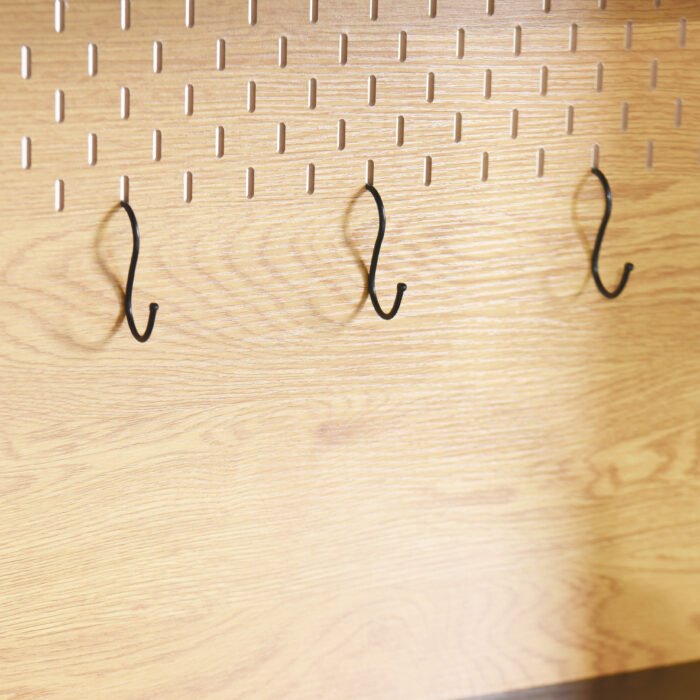 Coffee Bar with storage door and power outlet with wine rack - Image 16