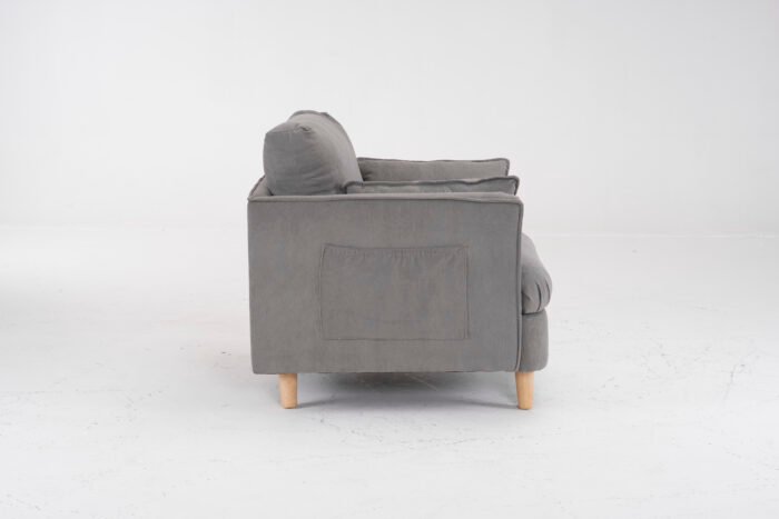 Modern Fabric Upholstered Decorative Single Sofa Armchair - Image 5