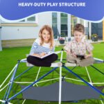 10FT Climbing Dome for Kids With Hammock, Blue - Image 6