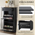 Entryway Organizer with 2 flip drawers and independent shoe rack with adjustable panel - Image 11