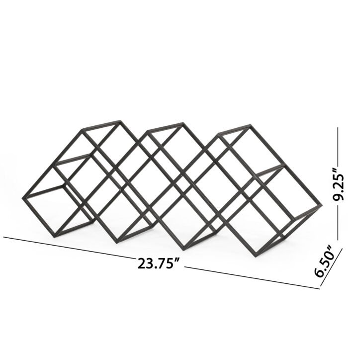 Iron Frame 9 Bottles Wine Rack - Image 4