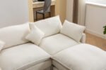 Modular Sectional L-Shaped 3-Seater Sofa with Ottoman  for Living Room - Image 6