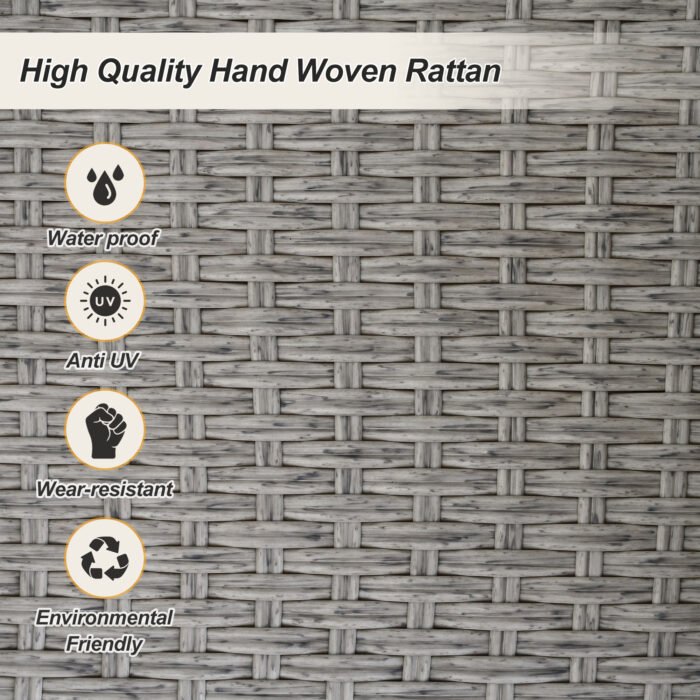 GO 2 Person Hanging Rattan Woven Swing SeatChair With Ropes and Cushion - Image 7