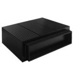 Carved Line 3 Door Storage Buffet With Adjustable Shelf and Large Storage and LED Lights - Image 16