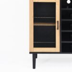 Coffee Bar with storage door and power outlet with wine rack - Image 13