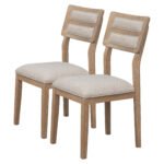 TREXM Classic and Traditional Style 6 Piece Dining Set (Natural Wood Wash） - Image 15