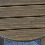 Outdoor 16" Acacia Wood Side Table, Gray Finish - Image 6