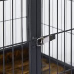 Furniture Dog Cage with Double Doors, Rustic Brown - Image 14