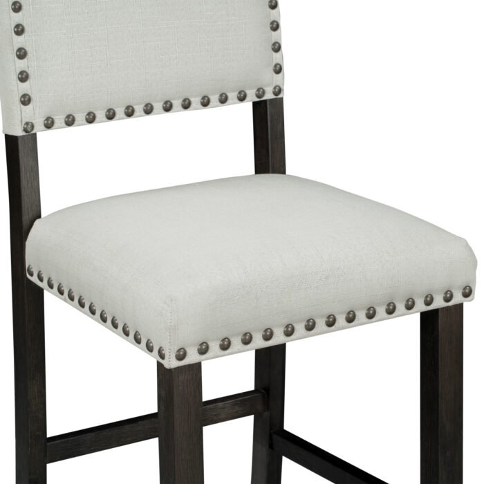 TREXM 5-Piece Counter Height Elegant Table Dining Set with 4 Chairs - Image 11