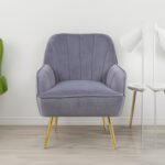 Mid Century Chair velvet Sherpa Armchair for Living Room Bedroom
