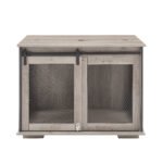 Dog Cage Crate Furniture with Sliding Barn Door Kennel with Flip-top Plate - Image 6