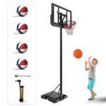 Basketball Hoop System Height Adjustable with Net Pocket (4.76-10ft) - Image 3
