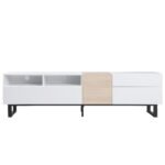 Modern TV Stand and Entertainment Center with Double Storage and Drop Down Door (up to 55") - Image 13