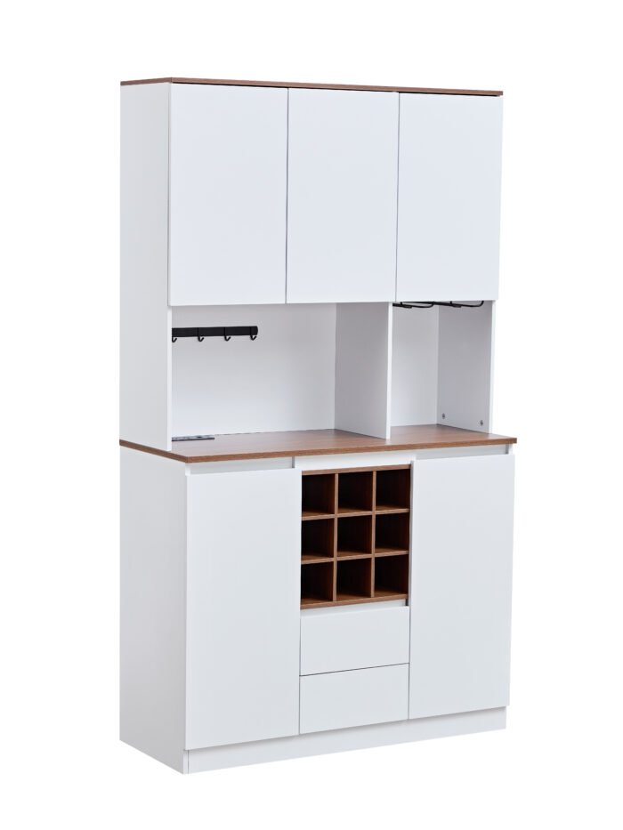 Farmhouse Coffee Bar and Wine Cabinet with Storage - Image 5