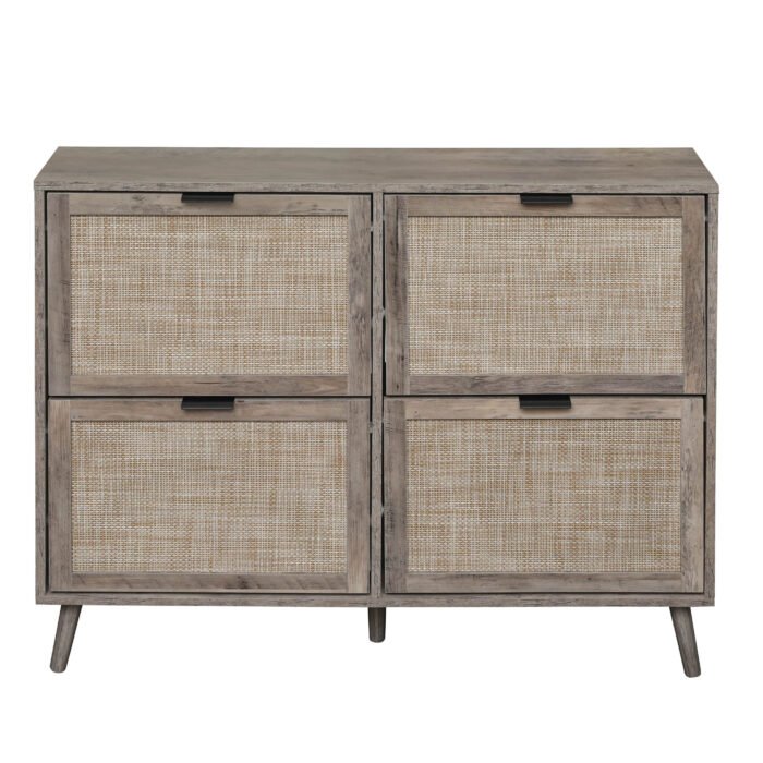 4 Door Freestanding Modern Shoe Rack for Entryway - Image 4