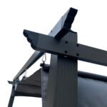 10x10 Ft Outdoor Patio Retractable Pergola With Canopy, Gray - Image 11