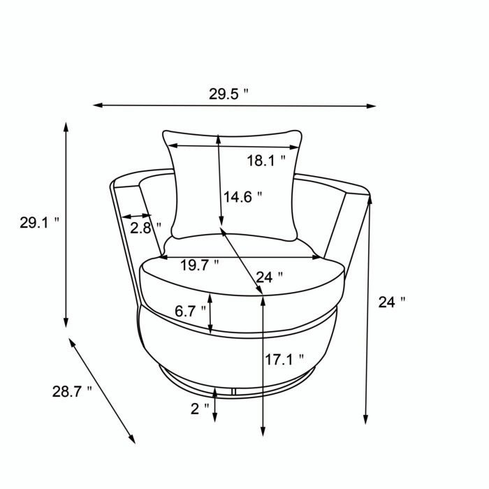360degree  Rotating circular comfortable Bucket Chair - Image 7