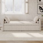 Modern cushioned lounge chair sofa bed