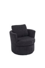 Rotating bucket comfortable circular sofa chair 360 degree, black - Image 12