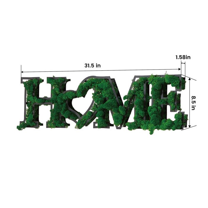 HOME Letter Art Moss Wall Decor - Image 4