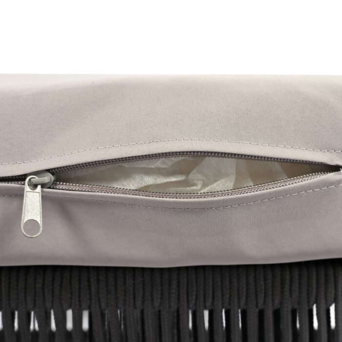 Outdoor Deep Seating Furniture Set with Tempered Glass Table with Thick Cushions, Gray - Image 9