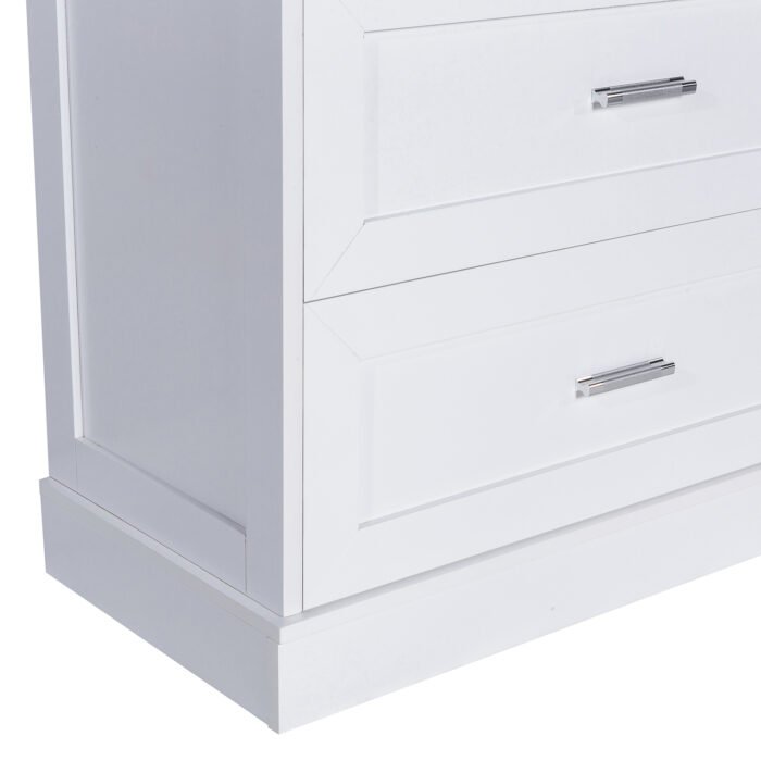 Tall Bathroom Storage Cabinet with Two Doors and Drawers and Adjustable Shelf - Image 20