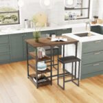 Modern 3-Piece Bar tabies and chairs Set with 2 Chairs for Dining Room - Image 2