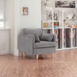 Modern Fabric Upholstered Decorative Single Sofa Armchair