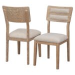 TREXM Classic and Traditional Style 6 Piece Dining Set (Natural Wood Wash） - Image 14