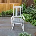 Wooden porch rocker chair White