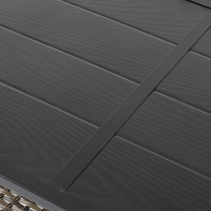 Patio Seasonal Outdoor Wicker Furniture Set with Black Metal Table - Image 26