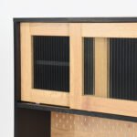 Coffee Bar with storage door and power outlet with wine rack - Image 15